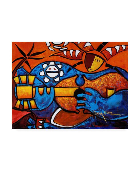 Oscar Ortiz The Abstract Musician Canvas Art - 15.5" x 21"