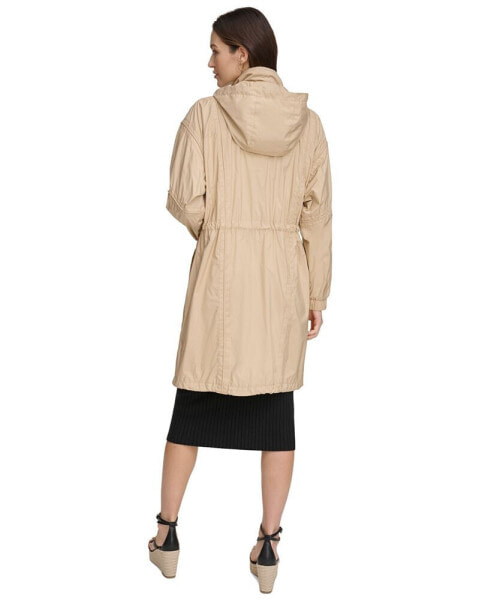 Women's Hooded Long Anorak Jacket