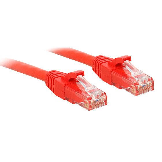 Lindy 30m Cat.6 U/UTP Cable - Red - 30 m - Cat6 - U/UTP (UTP) - RJ-45 - RJ-45