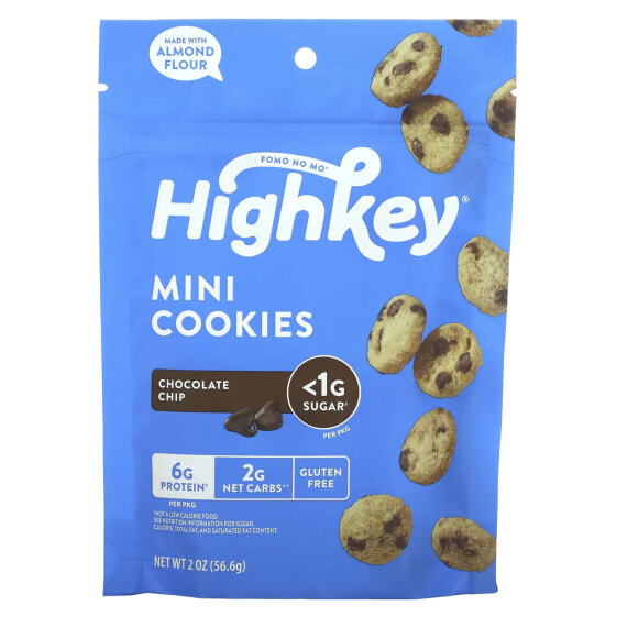 Mini Cookies, Chocolate Chip, 2 oz (56.6 g)