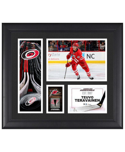 Teuvo Teravainen Carolina Hurricanes Framed 15" x 17" Player Collage with a Piece of Game-Used Puck