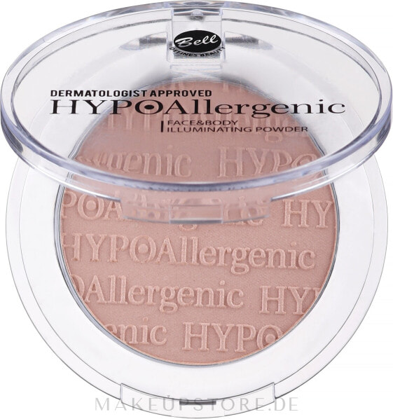 Hypoallergener Highlighter für Gesicht und Körper - Bell HypoAllergenic Face&Body Illuminating Powder 04