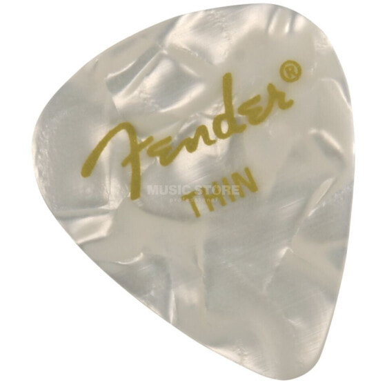 Fender Picks 351 White Moto thin 12-Pack Premium Celluloid