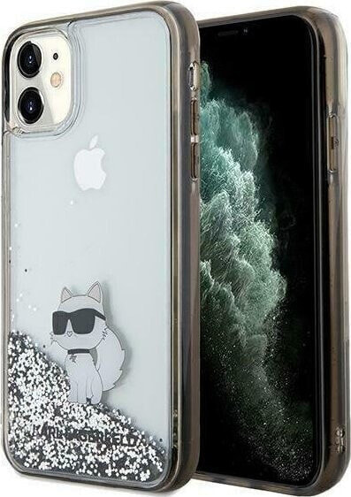 Karl Lagerfeld Karl Lagerfeld KLHCN61LKCNSK iPhone 11 / Xr 6.1" transparent hardcase Liquid Glitter Choupette