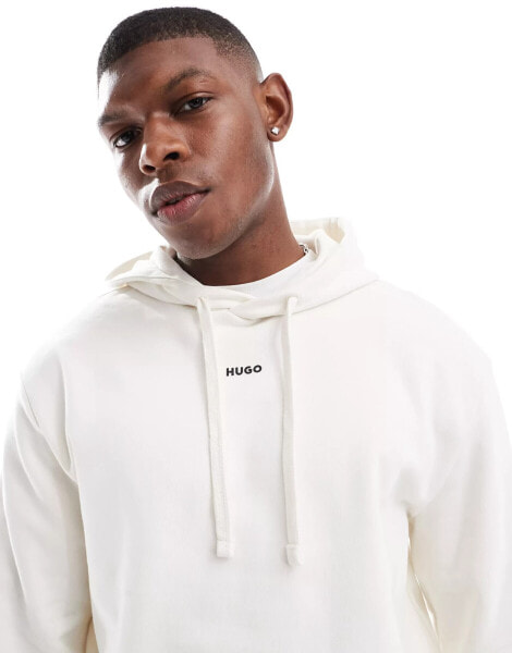 HUGO RED Dapo logo hoodie in white