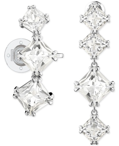 Silver-Tone Crystal Mismatch Earrings