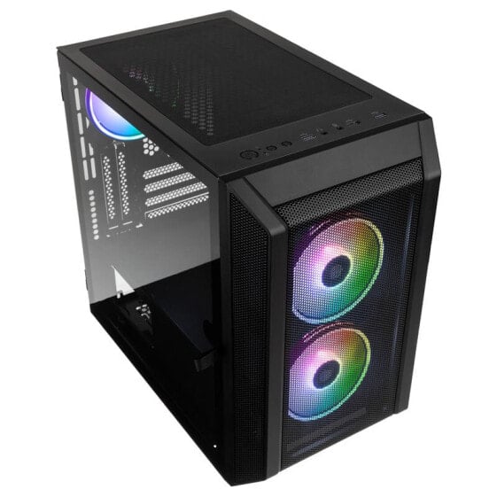 Pro Gamersware Citadel Mesh - PC - Black - micro ATX - Mini-ITX - Mesh - Plastic - Steel - Tempered glass - 19 cm - 34.5 cm