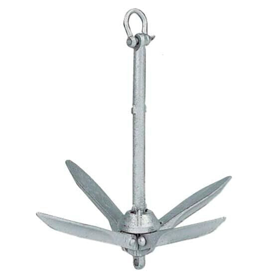 PLASTIMO Folding Grapnel with Straight Flukes 10 Anchor