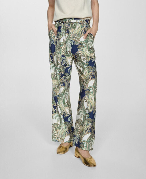 Women's Bow Printed Pants