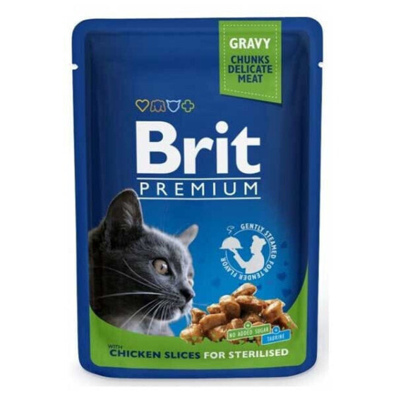 BRIT Premium Cat Chicken Sterilised 100g wet food for cat