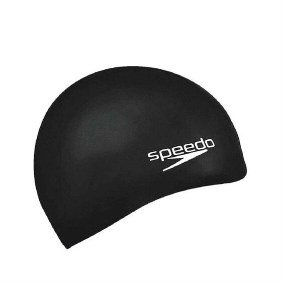 Шапка для плавания Speedo PLAIN FLAT Чёрная Silicone