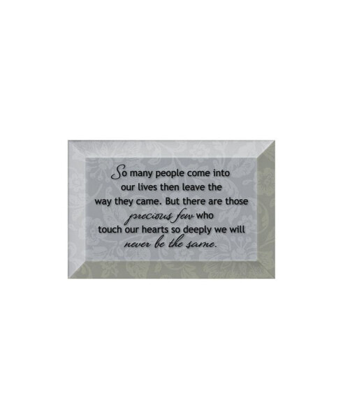 So Many People Beveled Glass Plaque with Easel, 4" x 6"