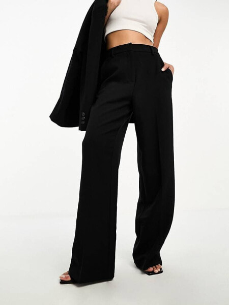 YAS tailored wide leg trouser co-ord in black - BLACK