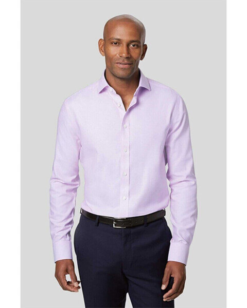 Футболка мужская Charles Tyrwhitt Non-Iron Ludgate Weave Cutaway Slim Fit - лиловая рубашка