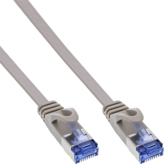 InLine Flat patch cable - U/FTP - Cat.6A - grey - 0.5m