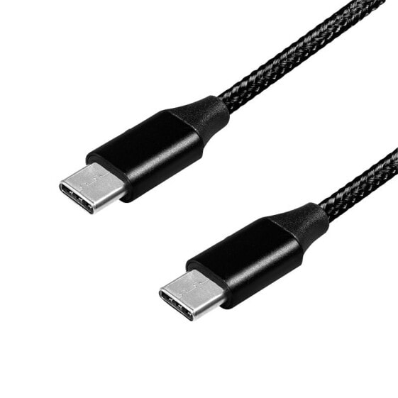 LogiLink CU0154 - 1 m - USB C - USB C - USB 2.0 - Black