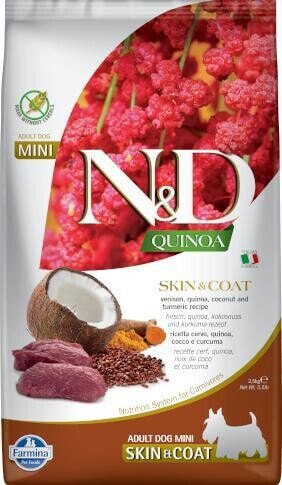 Farmina N&D Quinoa Canine Skin & Coat, Venision Coconut Adult Mini 800g