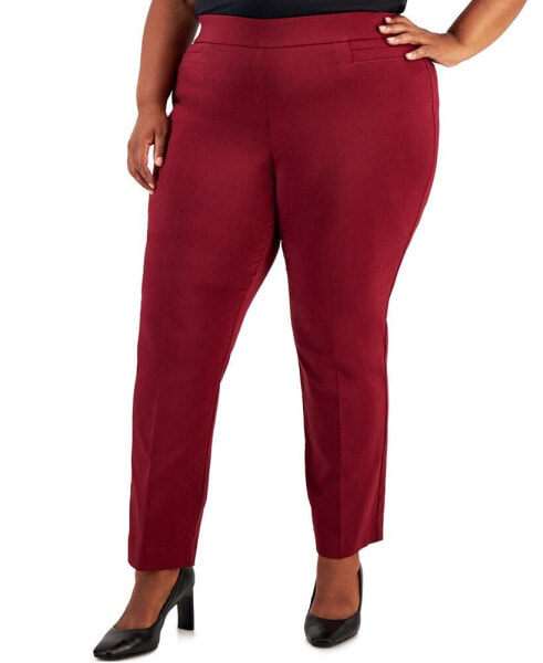 Plus Size High-Rise Pull-On Pants, Created for Macy's