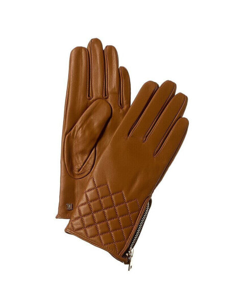 Bruno Magli Cashmere-Lined Leather Glove Women's Brown L