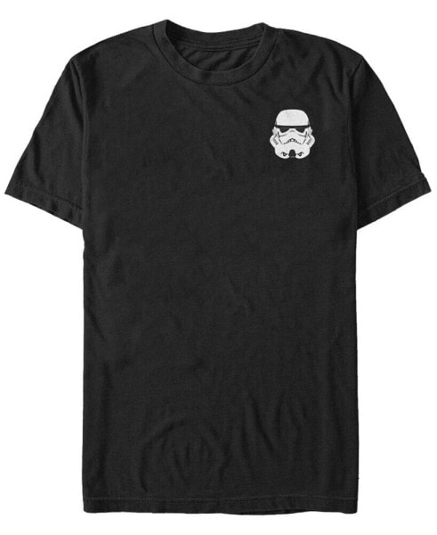 Star Wars Men's Storm Trooper Helmet Left Chest Short Sleeve T-Shirt