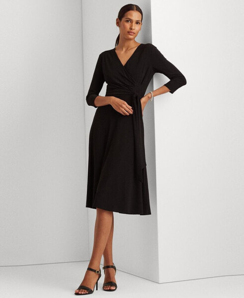 Surplice Jersey Dress