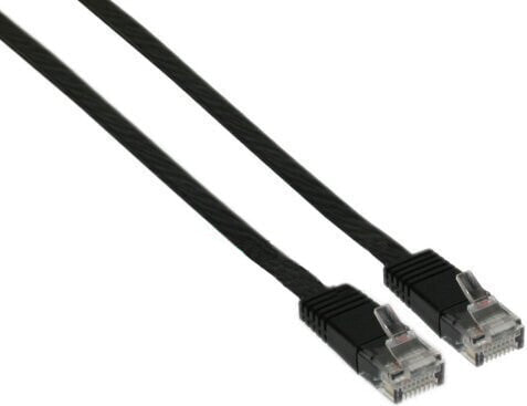InLine Flat Ultraslim Patch Cable U/UTP Cat.6 Gigabit ready black 1m