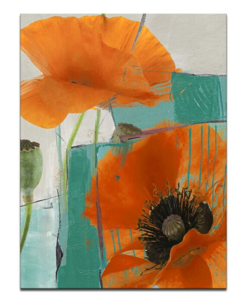 'Painted Petals XXXIII' 40" x 30" Canvas Art Print