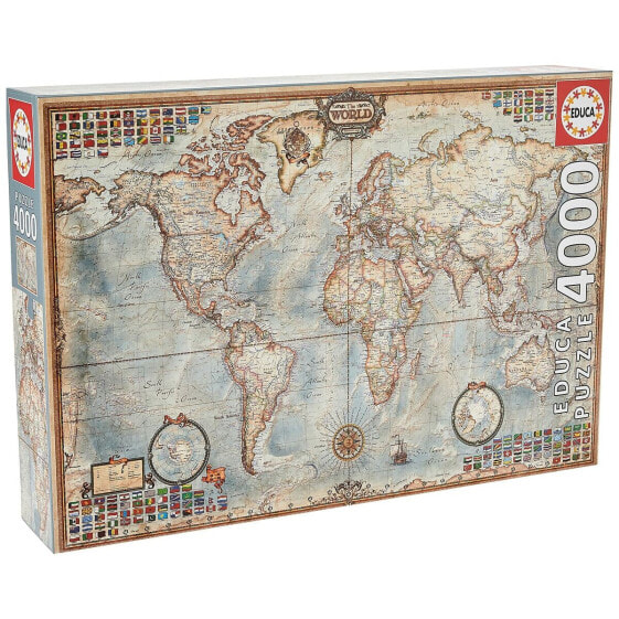 Головоломка Educa 14827 World Map 4000 Предметы