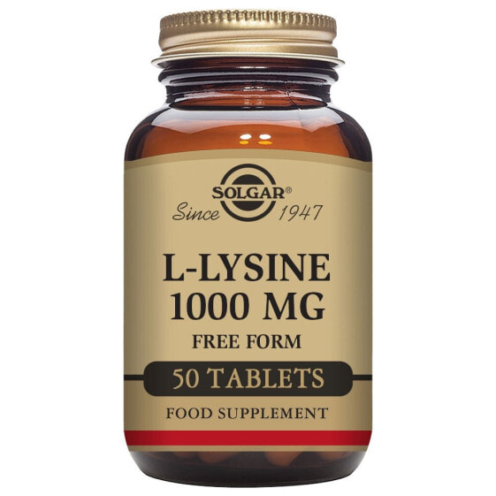 Оптимальное Аминокислотное Дополнение Solgar L-Lysine 1000мг 50 таблеток