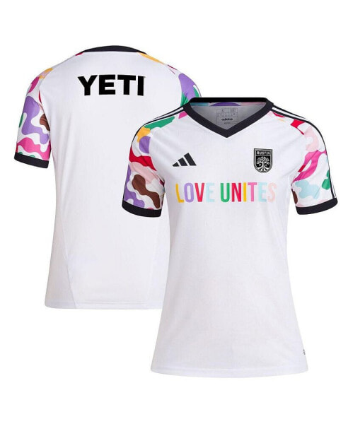 Футболка adidas женская White Austin FC 2023 Pride Pre-Match Jersey