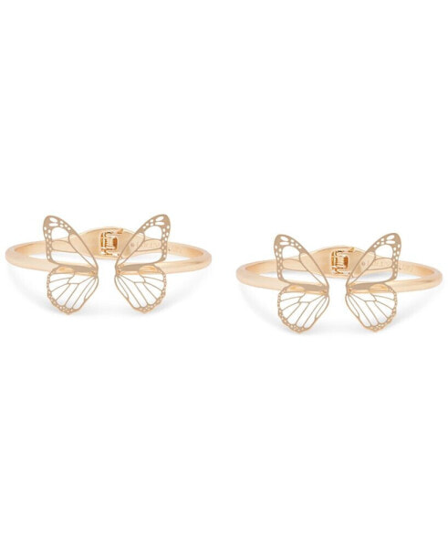 Gold-Tone 2-Pc. Set Open Butterfly Cuff Bracelets