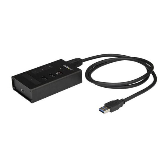 USB концентратор Startech.com 4 порта - USB Type-A к 1x USB-C & 3x USB-A - Коммерческий металлический USB концентратор - SuperSpeed 5Gbps USB 3.1/3.2 Gen 1 - Cамопитаемый - BC 1.2 Fast Charge - Монтажный/Прочный - USB 3.2 Gen 1 (3.1 Gen 1) Type-B - USB 3.2 Gen 1 (3.1 Gen 1) Type-A.