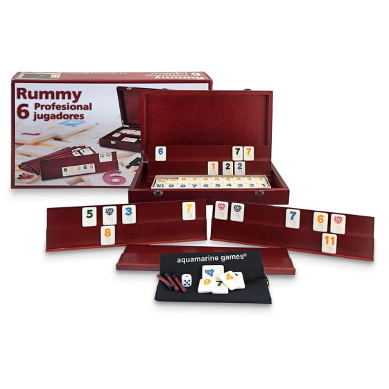 AQUAMARINE Professional Rummy Case Set Board Game