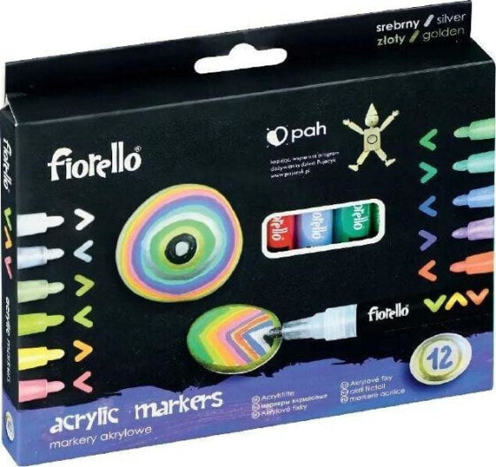 Fiorello Markery akrylowe 12 kolorów FIORELLO