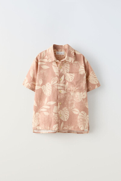 Leaf print shirt