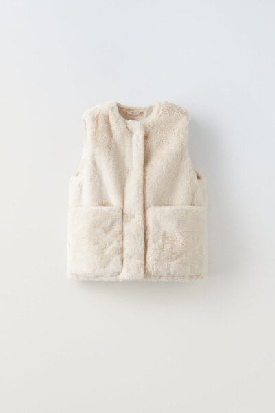 Жилет меховой ZARA Faux fur vest