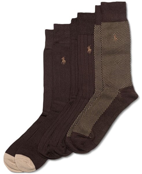 Men's 3-Pk. Supersoft Birdseye Dress Socks