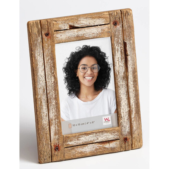 walther design YA015W - Glass,Wood - White - Wood - Single picture frame - Matte - Table - 10 x 15 cm