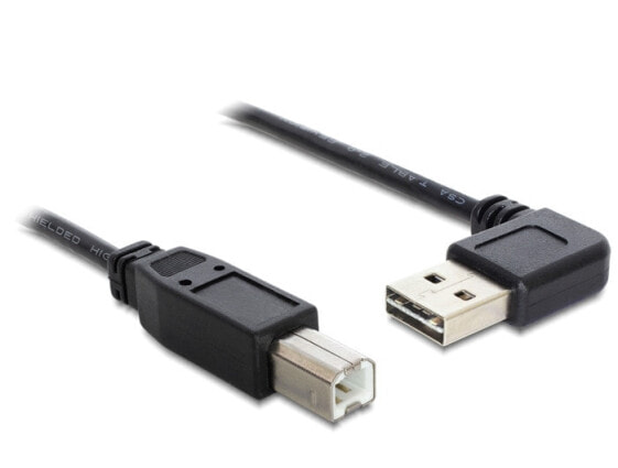 Delock 85167 - 0.5 m - USB A - USB B - USB 2.0 - Male/Male - Black