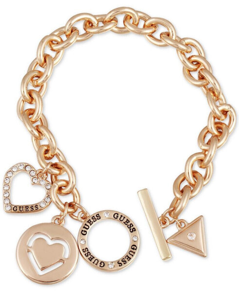 Браслет Guess pavé Heart & Logo Link