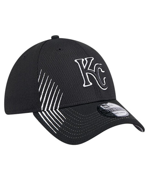 Men's Black Kansas City Royals Active Dash Mark 39THIRTY Flex Hat