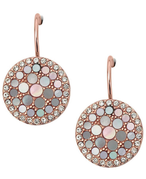 Val Mosaic Mother of Pearl Disc Drop Earring
