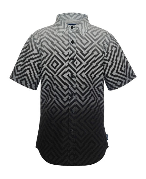 Big Boys Limestone Geo Print Shirt