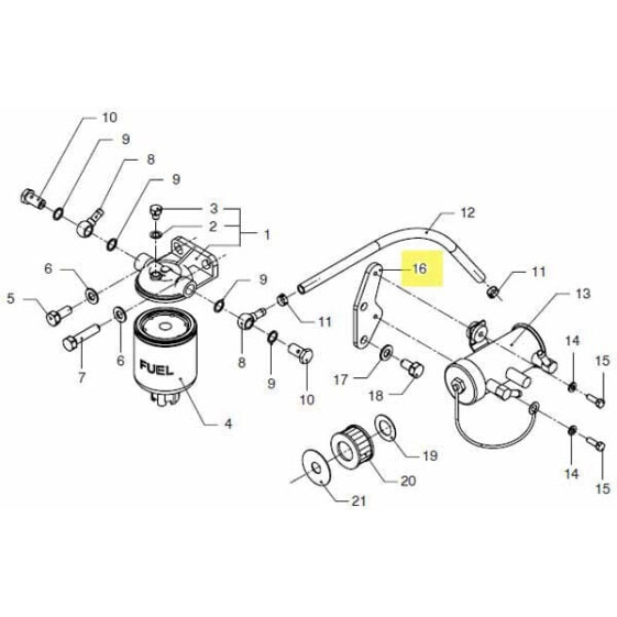 VETUS D2009 Support Fuel Pump