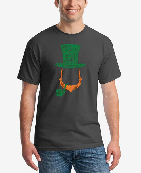 Men's Leprechaun Word Art Graphic T-shirt