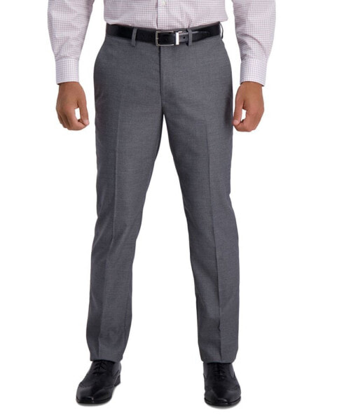 J.M. Men's Subtle Grid Slim Fit Flat Front Suit Pant
