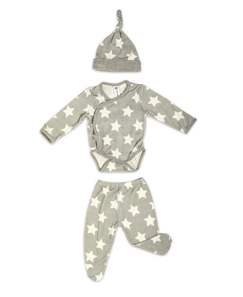 Baby Boys Bamboo 3 Piece Star Newborn Set