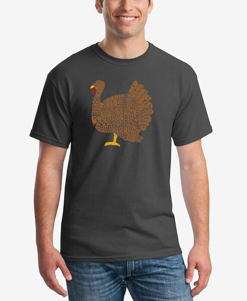 Men's Thanksgiving Printed Word Art T-shirt