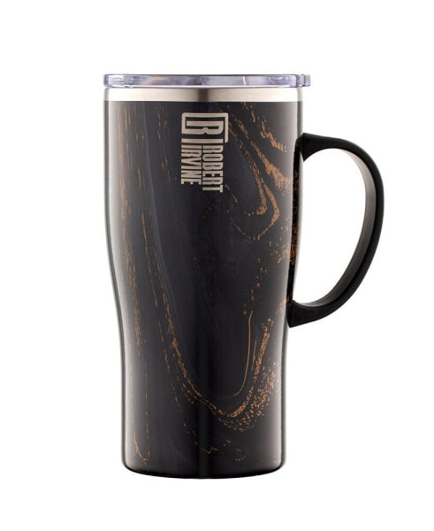 Robert Irvine Black Geode Insulated Car Coffee Mug, 20 oz