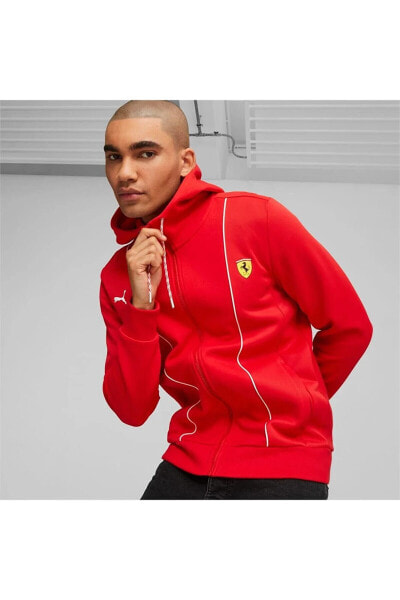 Ferrari Race HDD Sweat Jacket Rosso Cors Erkek Sweatshirt